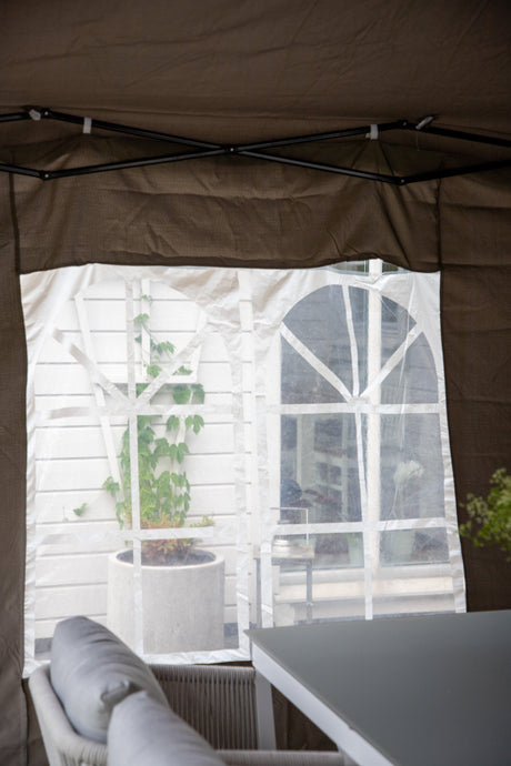 Easy Up Pavillion - braun/Polyester - Pavillions - ALVAHOME