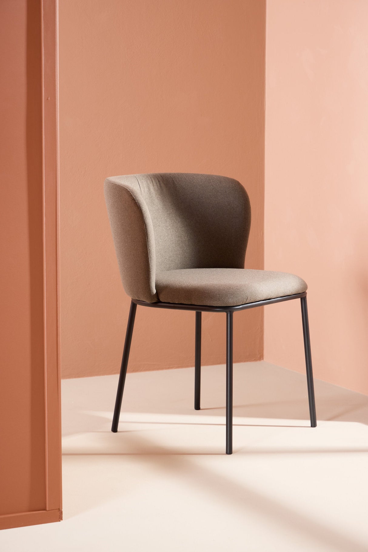 Edina Esszimmerstuhl - braun/Polyester - Leinen - Essstühle - ALVAHOME