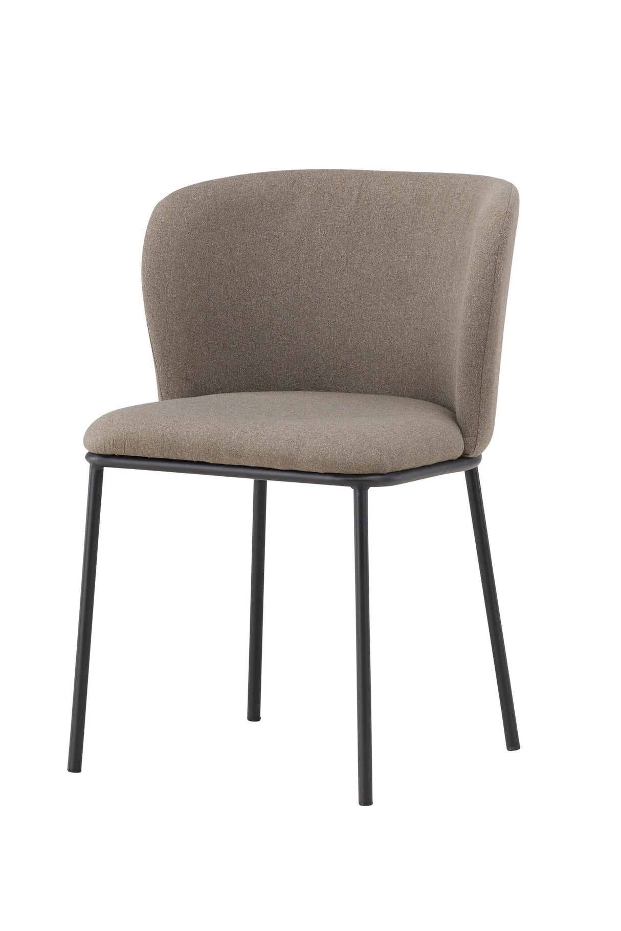 Edina Esszimmerstuhl - braun/Polyester - Leinen - Essstühle - ALVAHOME