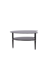 Egg Couchtisch - schwarz/Glas - Couchtische - ALVAHOME