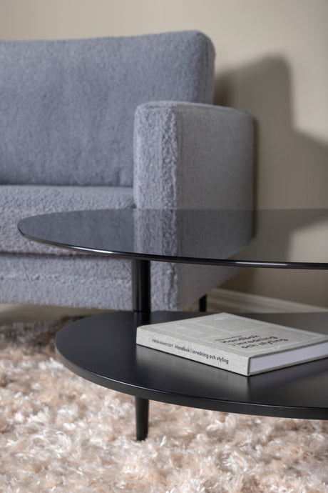 Egg Couchtisch - schwarz/Glas - Couchtische - ALVAHOME
