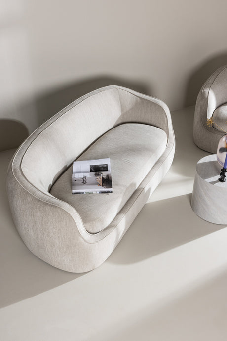 Elio 3 - Sitzer Sofa - hellgrau/Polyester - 3 - Sitzer Sofas - ALVAHOME
