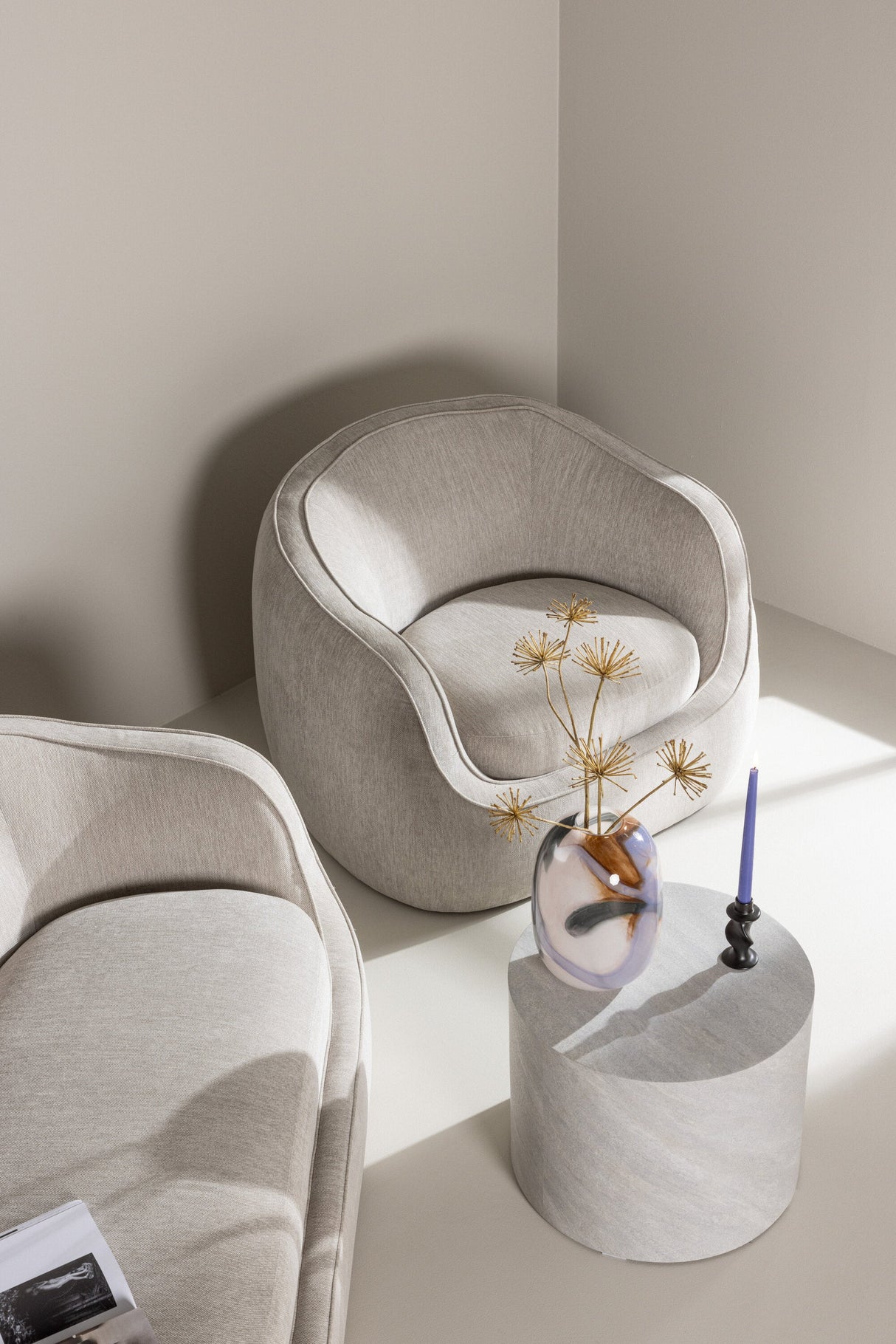 Elio Sessel - hellgrau/Polyester - Sessel - ALVAHOME