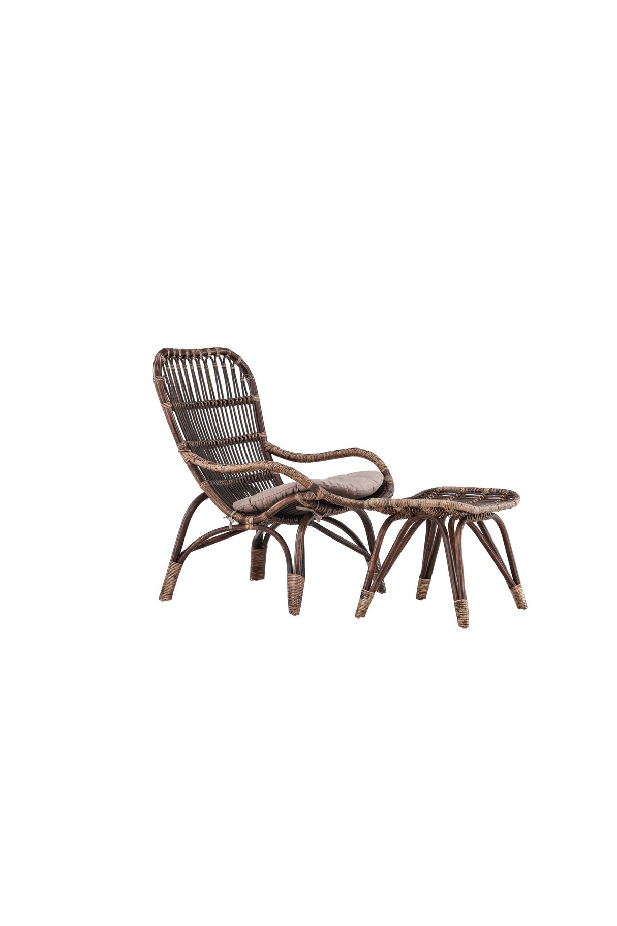 Ella Outdoor Lounge - Stuhl - walnuss dunkel/Rattan - Accent Chair - ALVAHOME