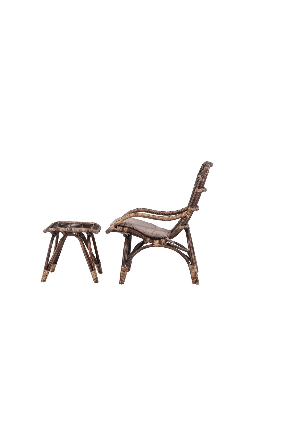 Ella Outdoor Lounge - Stuhl - walnuss dunkel/Rattan - Accent Chair - ALVAHOME