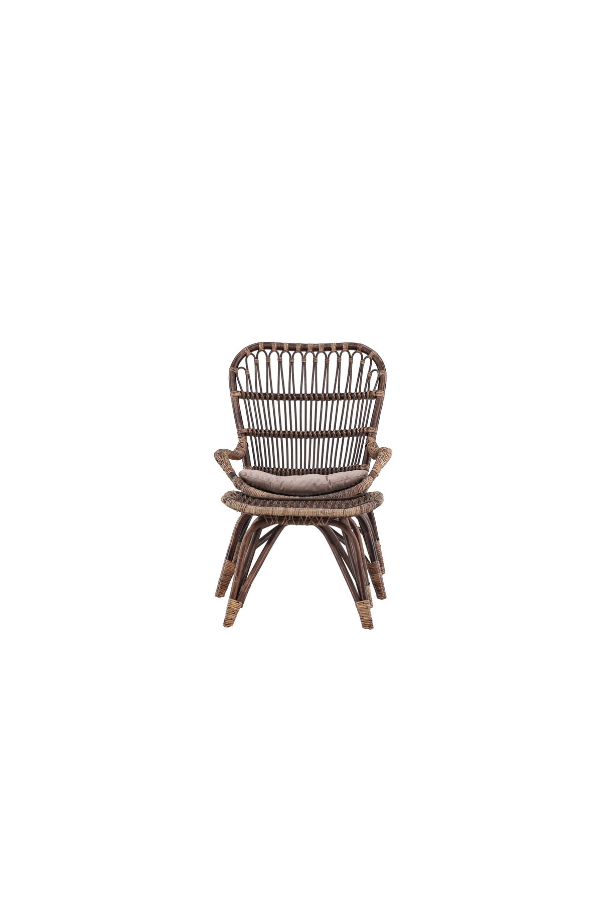 Ella Outdoor Lounge - Stuhl - walnuss dunkel/Rattan - Accent Chair - ALVAHOME