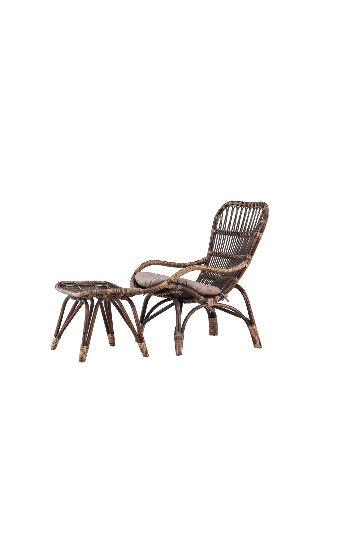 Ella Outdoor Lounge - Stuhl - walnuss dunkel/Rattan - Accent Chair - ALVAHOME