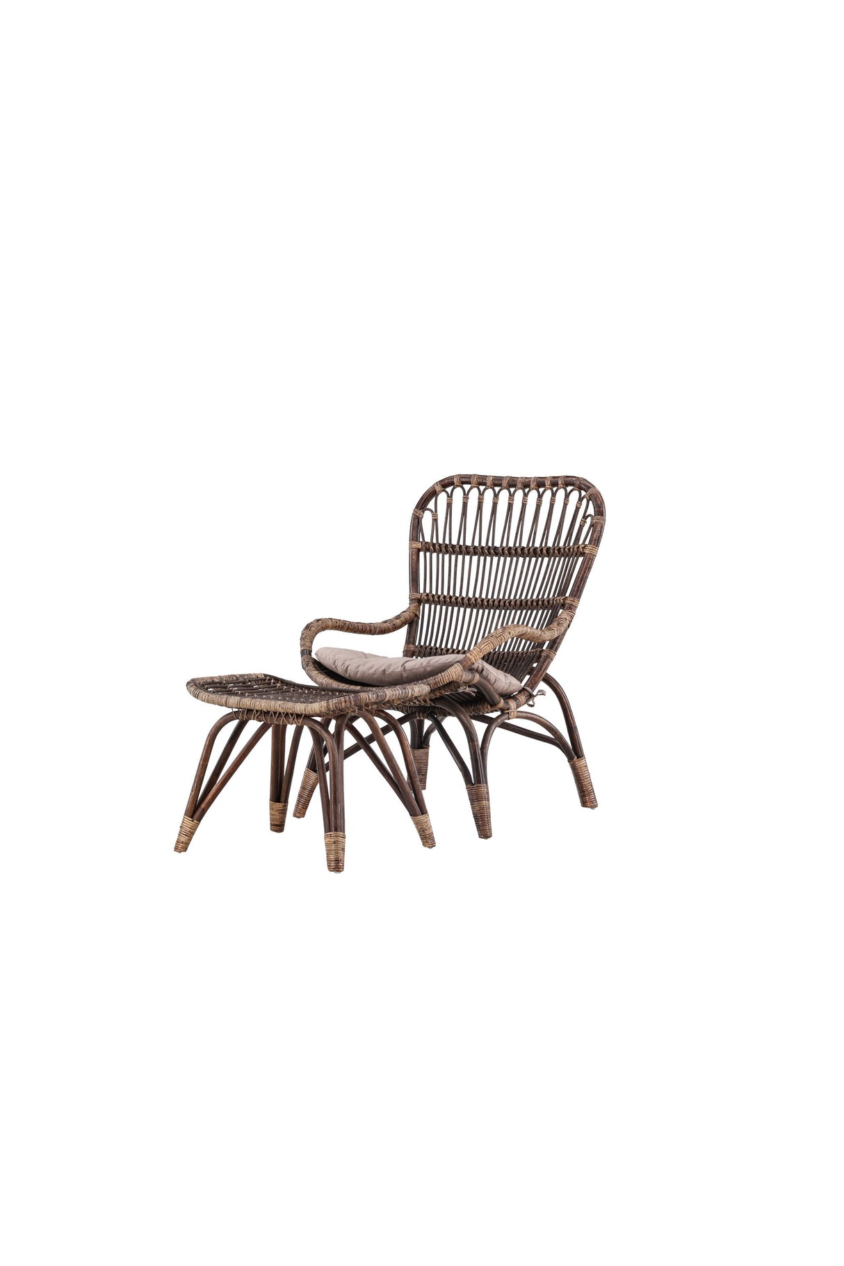 Ella Outdoor Lounge - Stuhl - walnuss dunkel/Rattan - Accent Chair - ALVAHOME