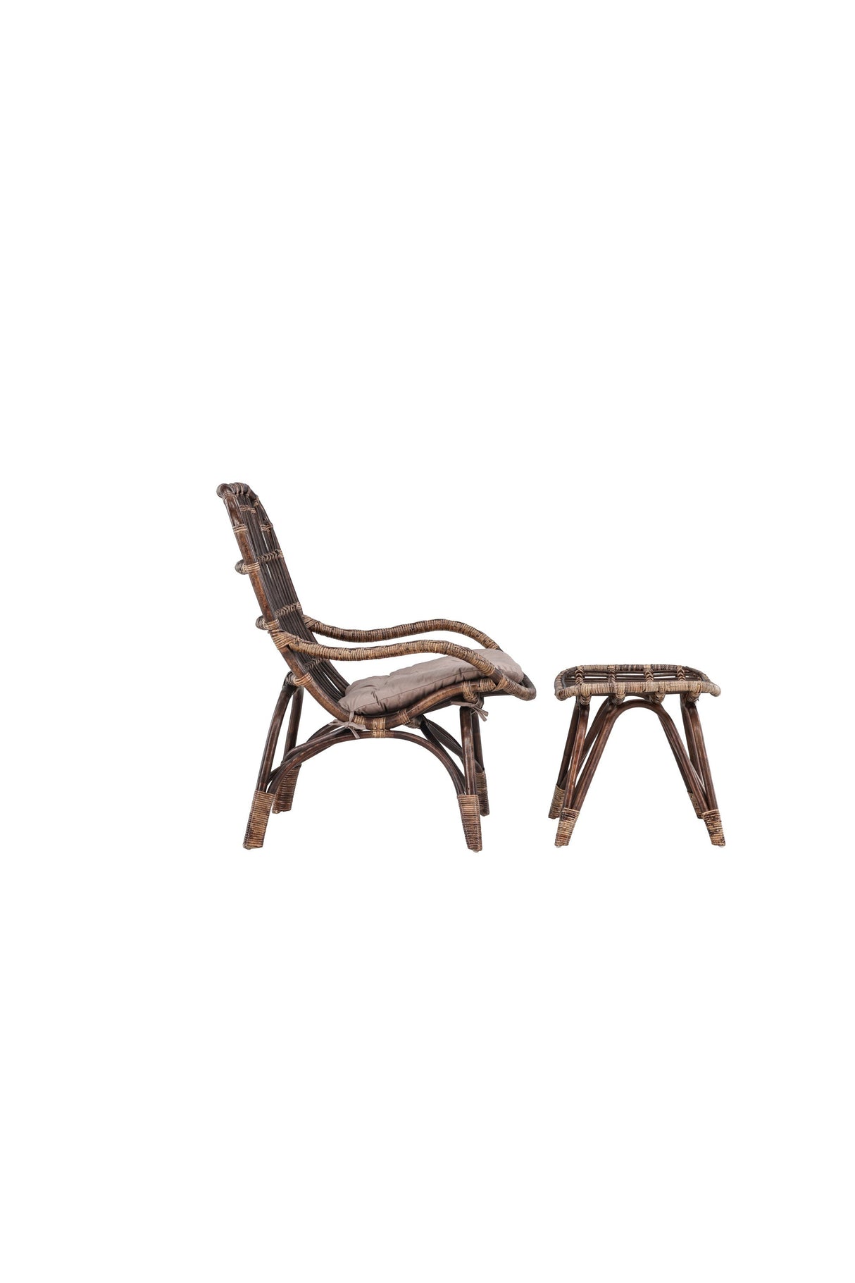 Ella Outdoor Lounge - Stuhl - walnuss dunkel/Rattan - Accent Chair - ALVAHOME