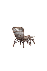 Ella Outdoor Lounge - Stuhl - walnuss dunkel/Rattan - Accent Chair - ALVAHOME