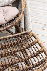Ella Outdoor Lounge - Stuhl - walnuss dunkel/Rattan - Accent Chair - ALVAHOME