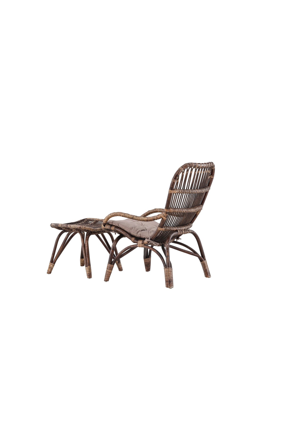 Ella Outdoor Lounge - Stuhl - walnuss dunkel/Rattan - Accent Chair - ALVAHOME