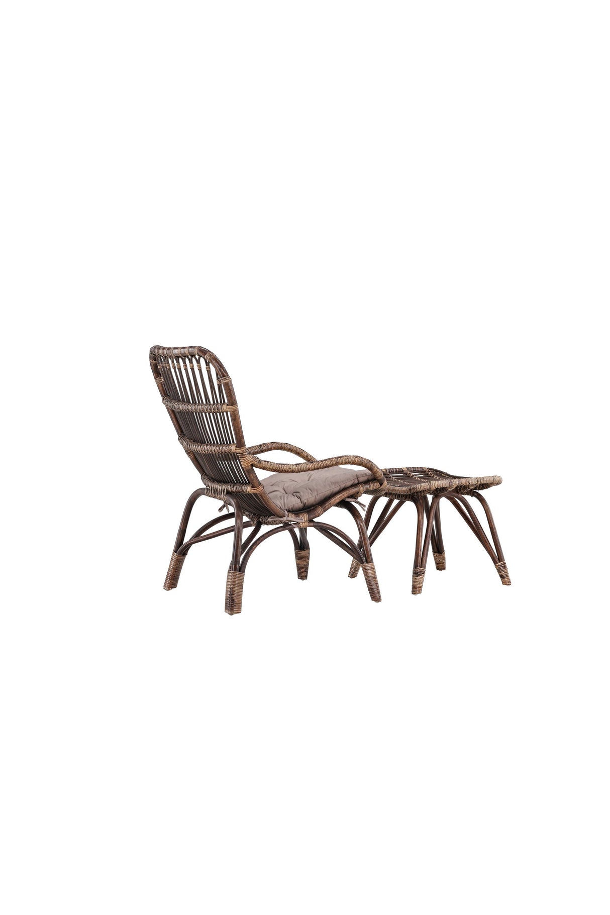 Ella Outdoor Lounge - Stuhl - walnuss dunkel/Rattan - Accent Chair - ALVAHOME
