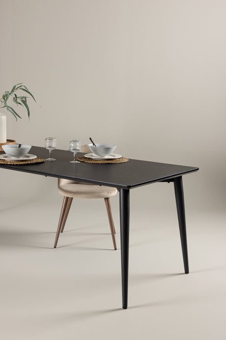 Ellis rechteckiger Esstisch - schwarz/MDF - Rechteckige Esstische - ALVAHOME