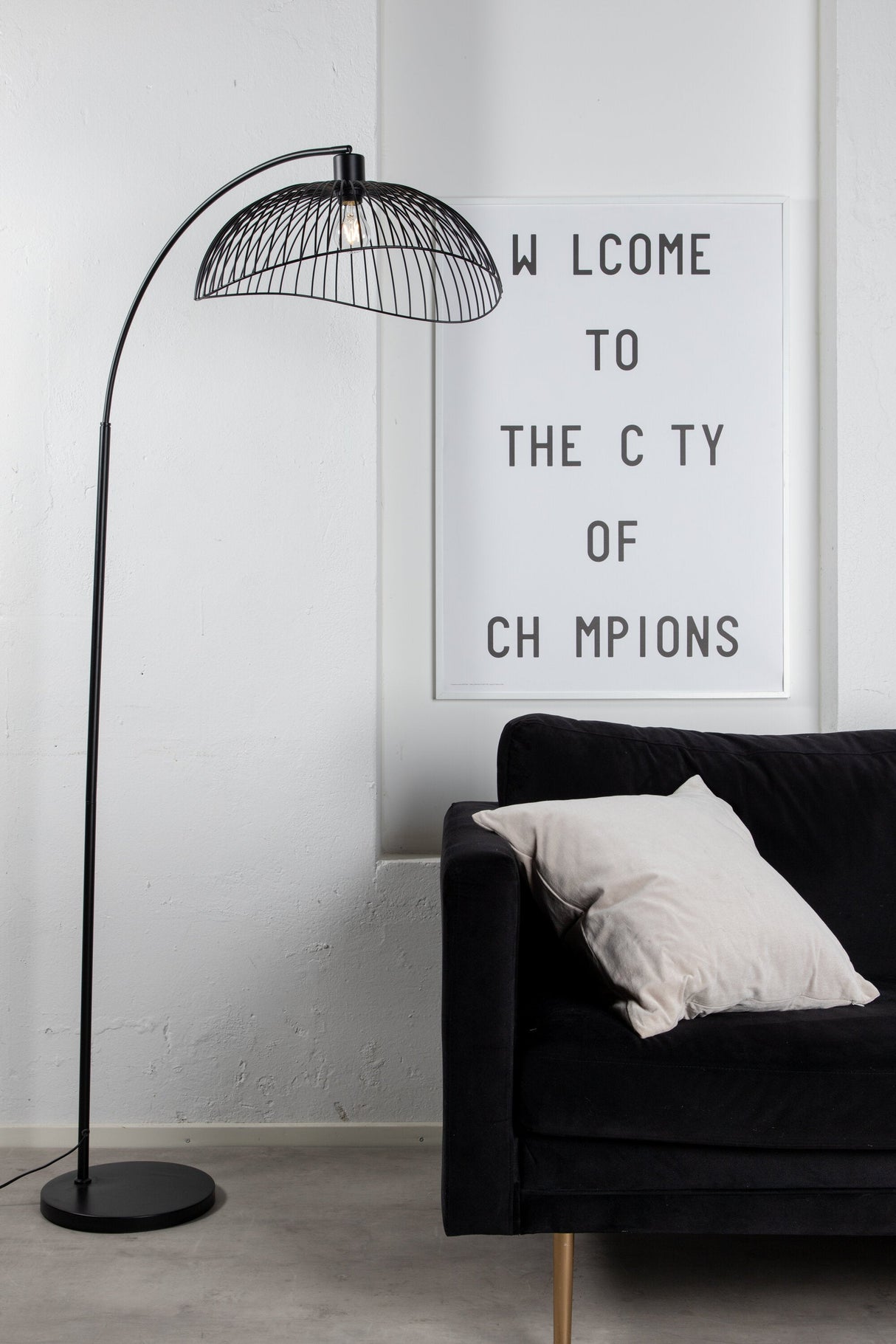 Elsa Stehlampe - schwarz/Stahl - Stehlampen - ALVAHOME