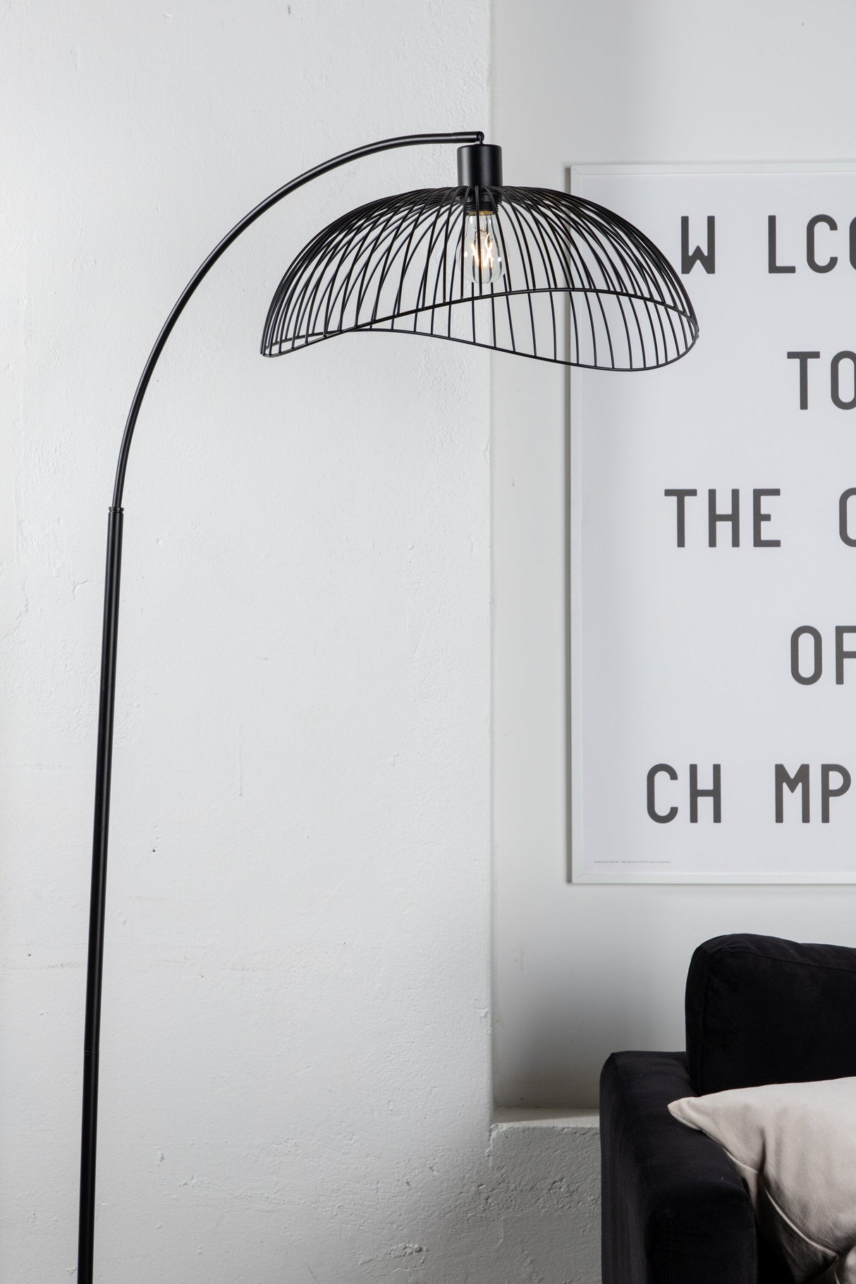 Elsa Stehlampe - schwarz/Stahl - Stehlampen - ALVAHOME