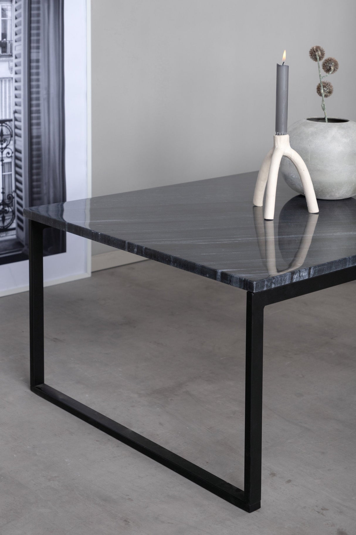 Estelle Couchtisch - grau/Marmor - Couchtische - ALVAHOME