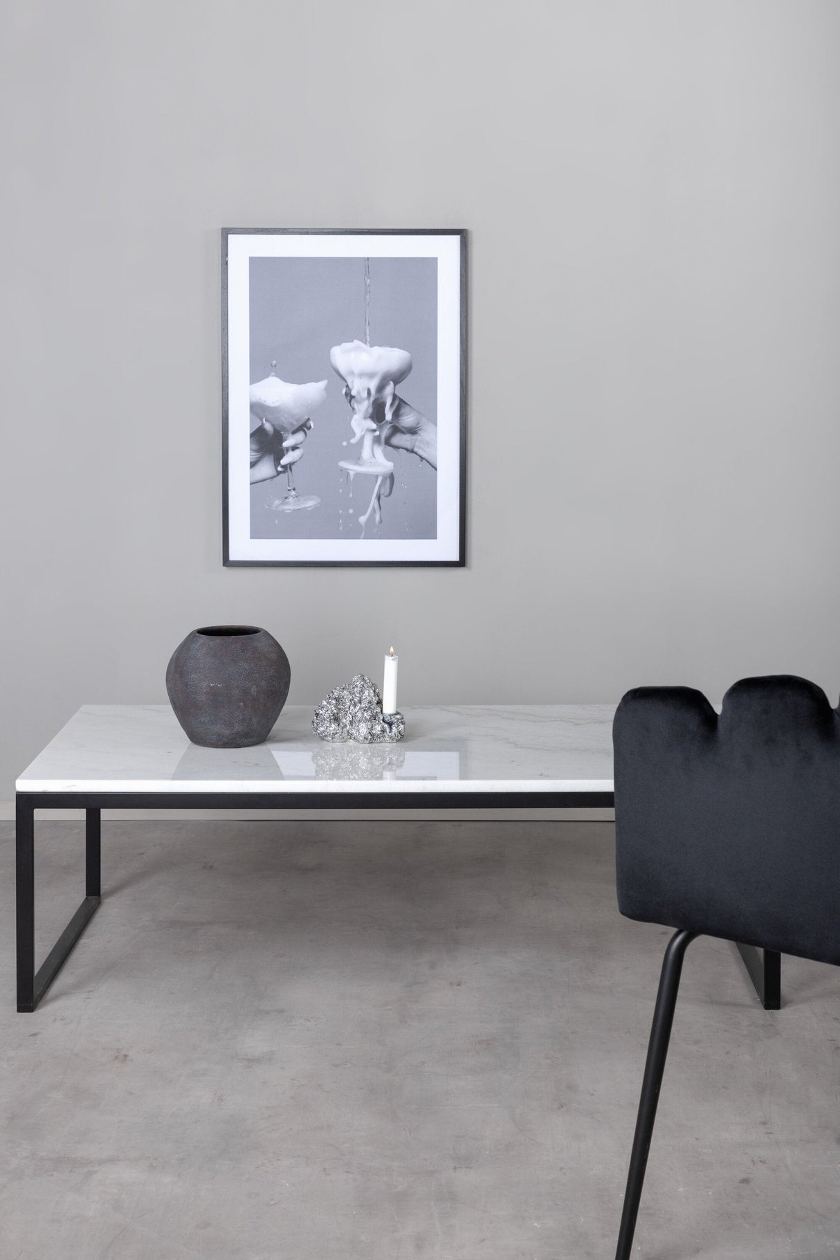 Estelle Couchtisch - weiß/Marmor - Couchtische - ALVAHOME
