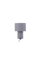 Etenio Tischlampe - dunkelgrau/Polyester - Leinen - Tischlampen - ALVAHOME