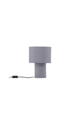 Etenio Tischlampe - dunkelgrau/Polyester - Leinen - Tischlampen - ALVAHOME