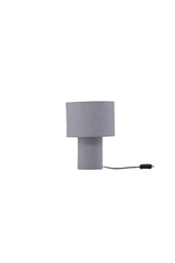 Etenio Tischlampe - dunkelgrau/Polyester - Leinen - Tischlampen - ALVAHOME