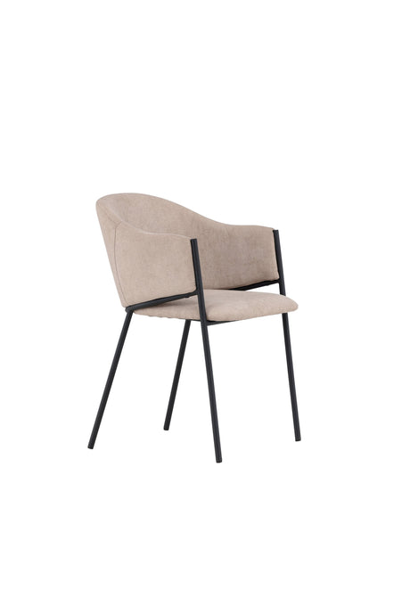 Evelina Esszimmerstuhl - beige/Polyester - Leinen - Essstühle - ALVAHOME