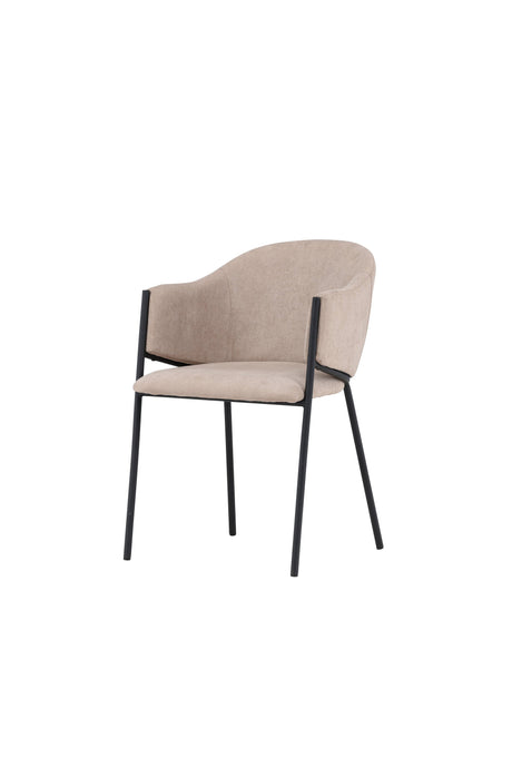 Evelina Esszimmerstuhl - beige/Polyester - Leinen - Essstühle - ALVAHOME