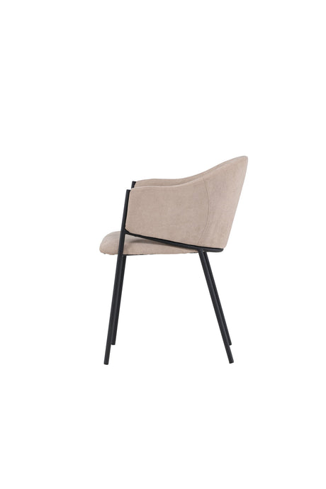 Evelina Esszimmerstuhl - beige/Polyester - Leinen - Essstühle - ALVAHOME