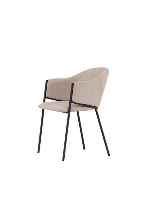 Evelina Esszimmerstuhl - beige/Polyester - Leinen - Essstühle - ALVAHOME
