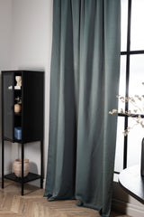 Evelyn Vorhang - aqua/Polyester - Vorhänge - ALVAHOME
