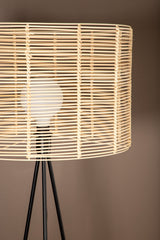 Fence Stehlampe - schwarz/Rattan - Stehlampen - ALVAHOME