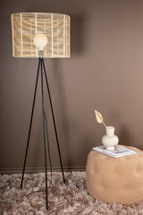 Fence Stehlampe - schwarz/Rattan - Stehlampen - ALVAHOME