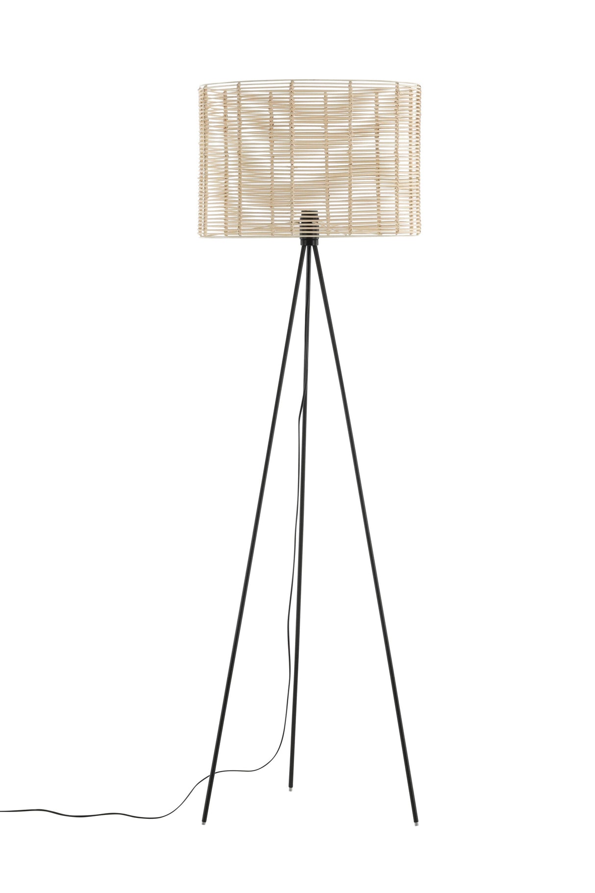 Fence Stehlampe - schwarz/Rattan - Stehlampen - ALVAHOME