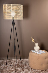 Fence Stehlampe - schwarz/Rattan - Stehlampen - ALVAHOME