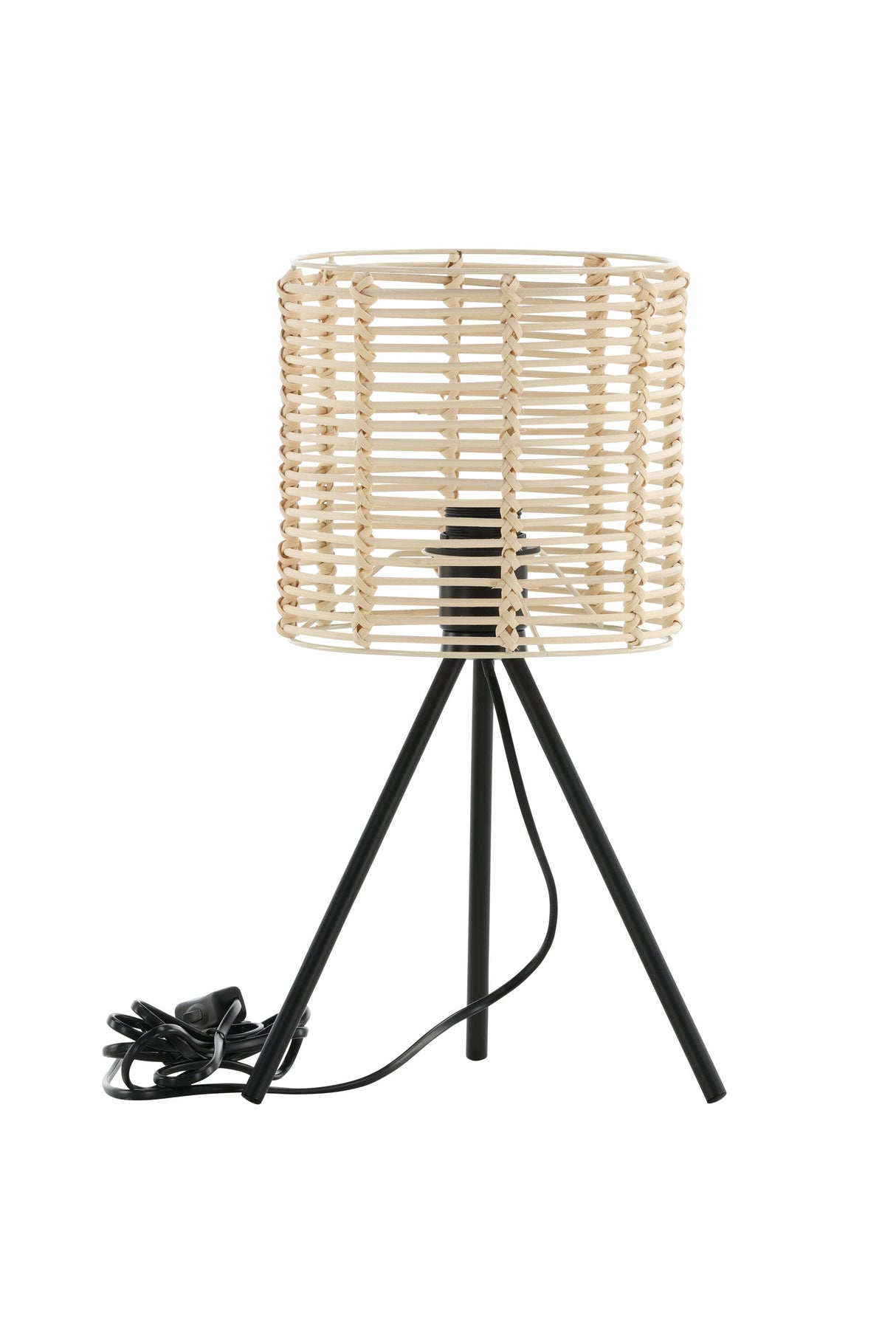 Fence Tischlampe - schwarz/Rattan - Tischlampen - ALVAHOME