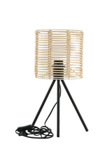Fence Tischlampe - schwarz/Rattan - Tischlampen - ALVAHOME