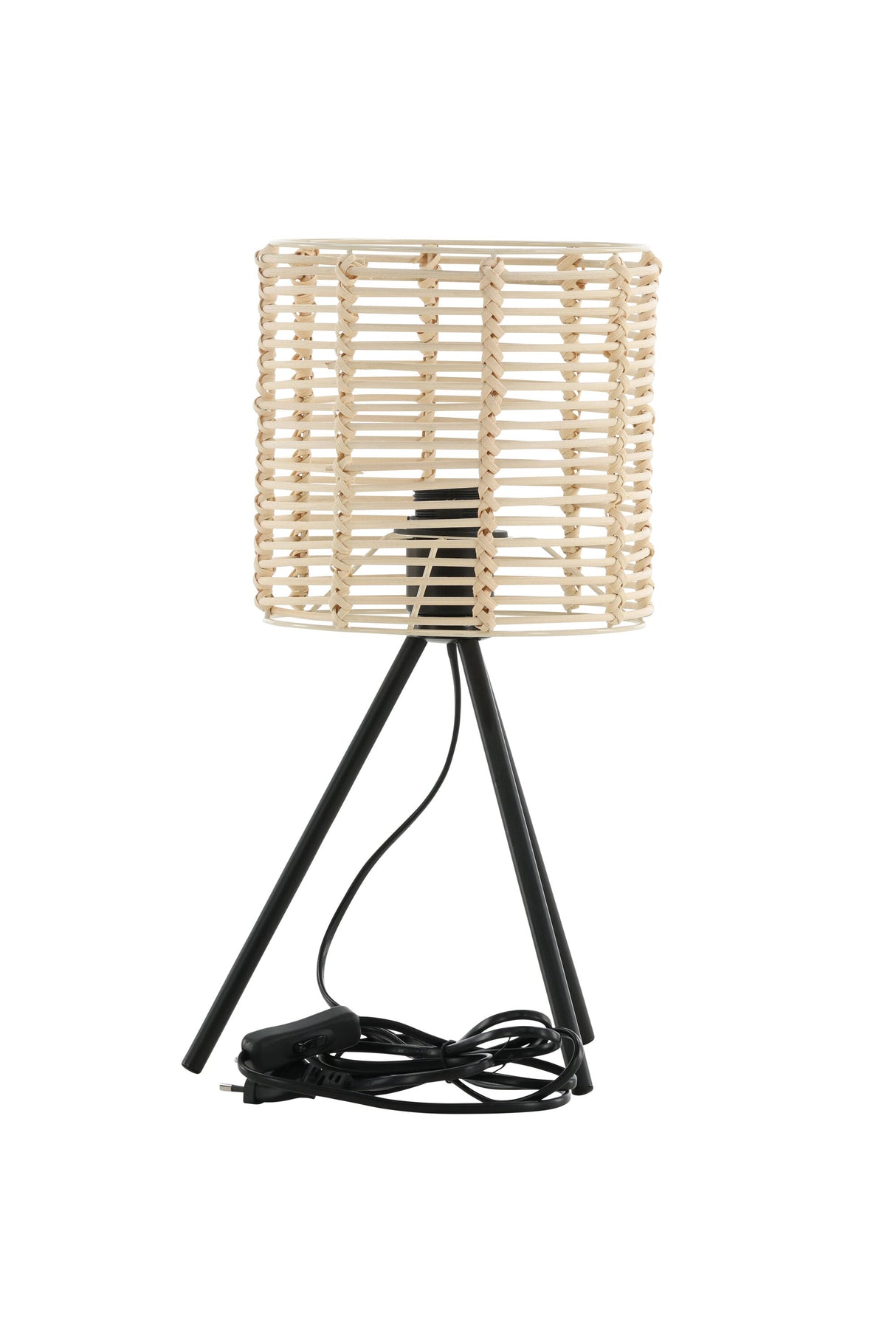 Fence Tischlampe - schwarz/Rattan - Tischlampen - ALVAHOME