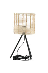 Fence Tischlampe - schwarz/Rattan - Tischlampen - ALVAHOME