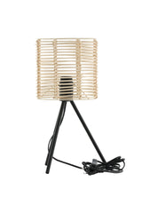 Fence Tischlampe - schwarz/Rattan - Tischlampen - ALVAHOME