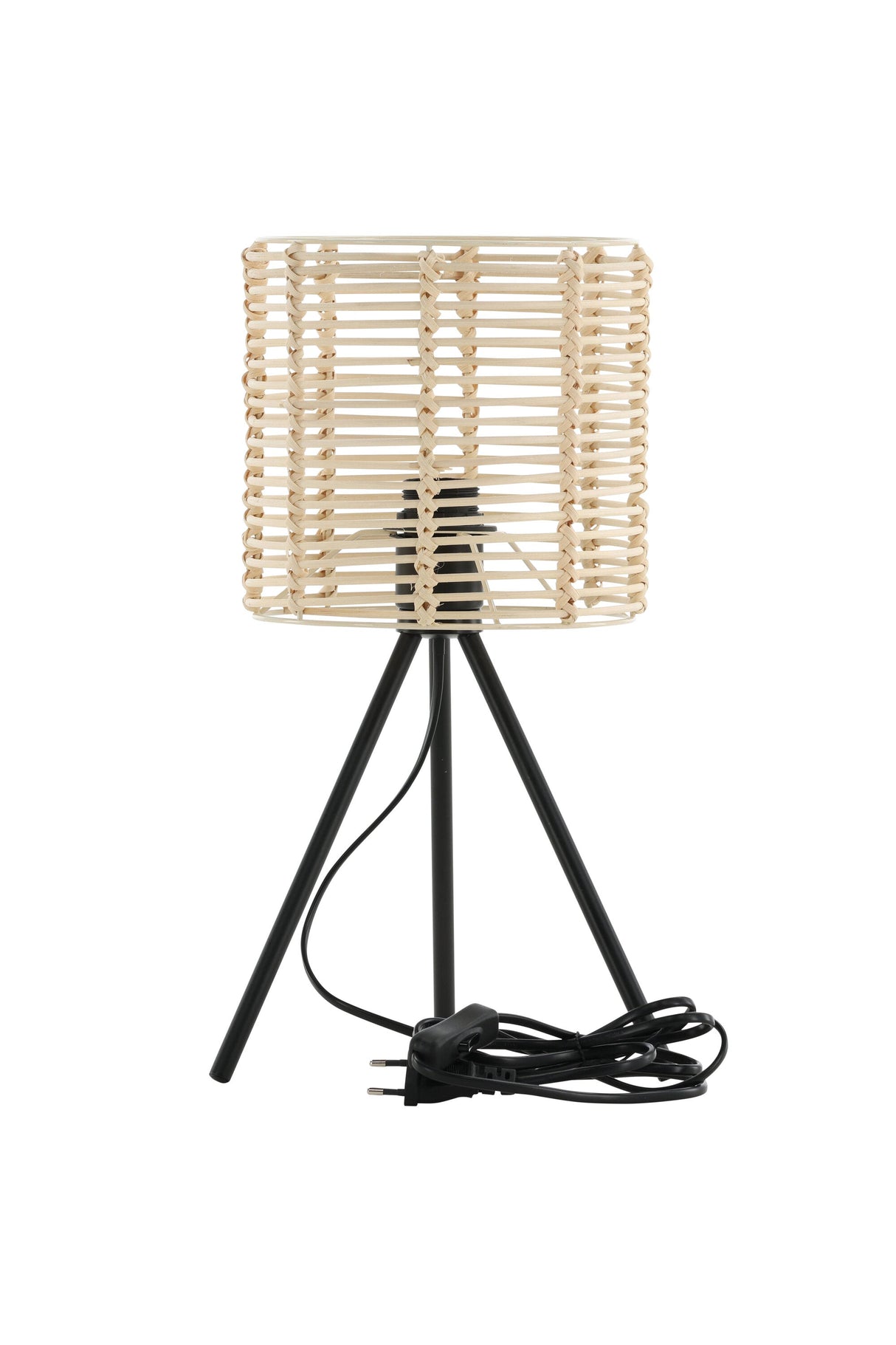 Fence Tischlampe - schwarz/Rattan - Tischlampen - ALVAHOME