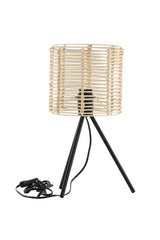 Fence Tischlampe - schwarz/Rattan - Tischlampen - ALVAHOME