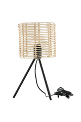 Fence Tischlampe - schwarz/Rattan - Tischlampen - ALVAHOME