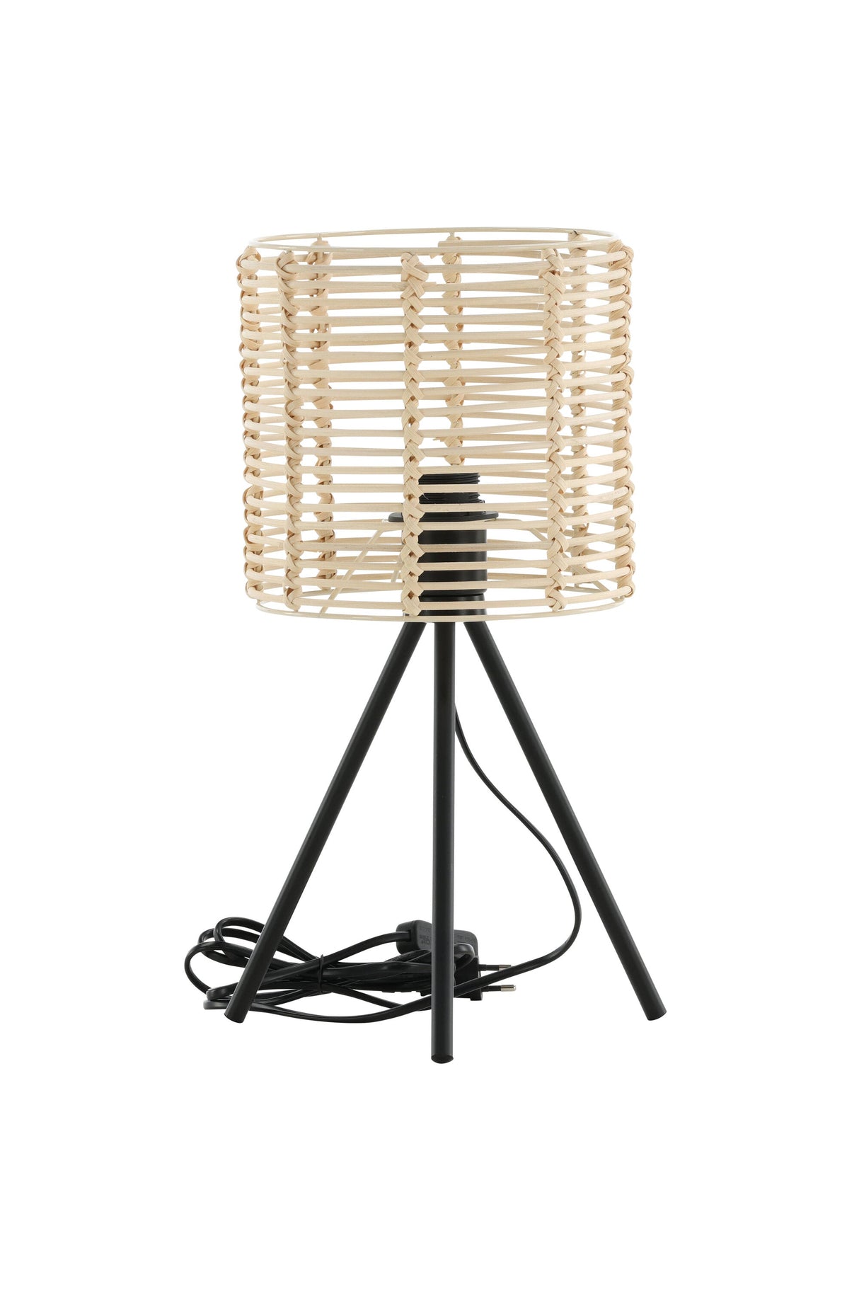 Fence Tischlampe - schwarz/Rattan - Tischlampen - ALVAHOME