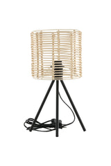 Fence Tischlampe - schwarz/Rattan - Tischlampen - ALVAHOME