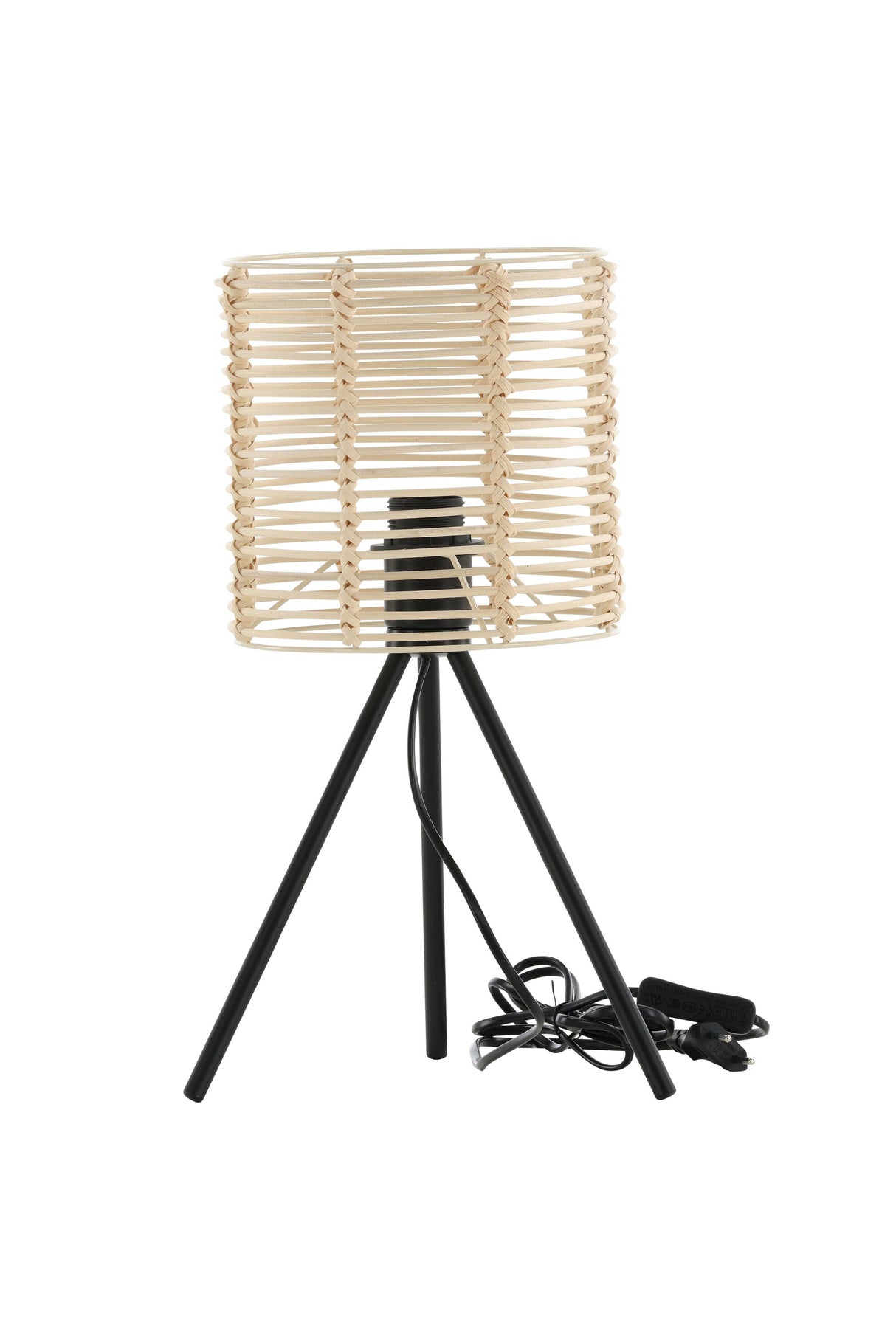 Fence Tischlampe - schwarz/Rattan - Tischlampen - ALVAHOME
