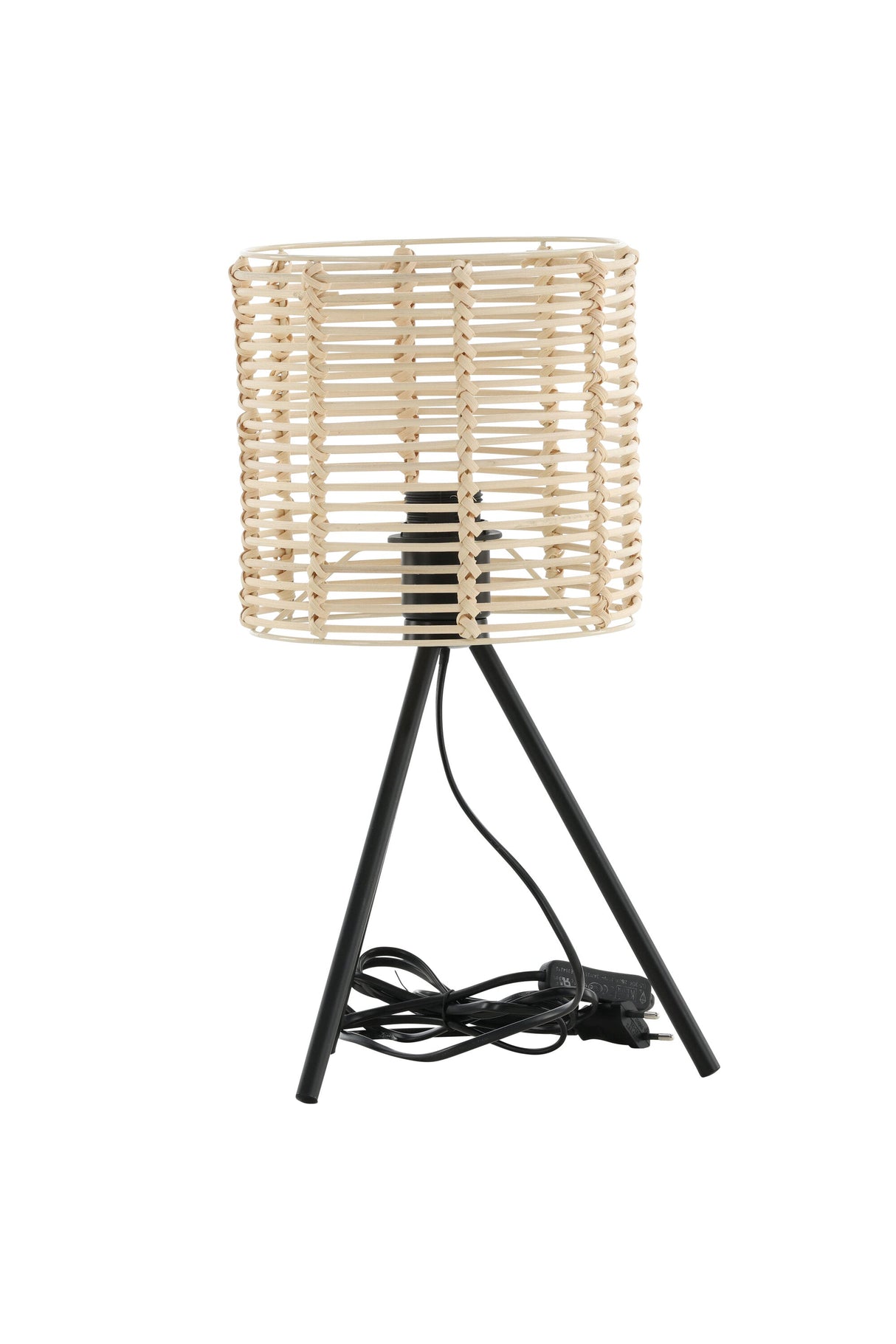 Fence Tischlampe - schwarz/Rattan - Tischlampen - ALVAHOME