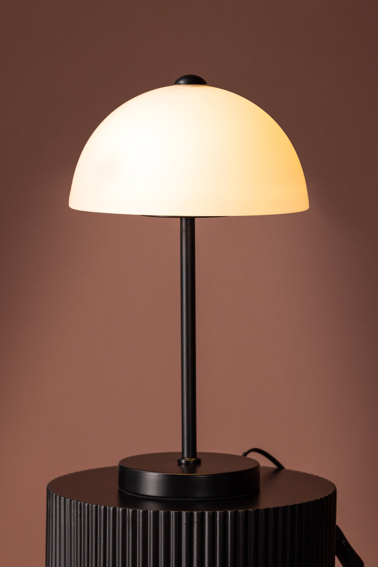 Ferrand Tischlampe - weiß/Glas - Tischlampen - ALVAHOME