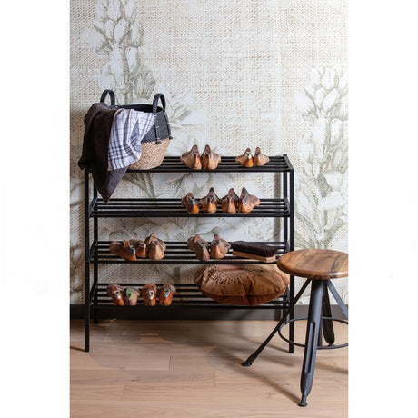 Ferro Schuhregal - schwarz/Eisen - Schuhregale - ALVAHOME