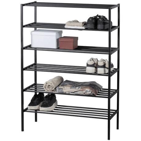 Ferro Schuhregal V3 - schwarz/Eisen - Schuhregale - ALVAHOME