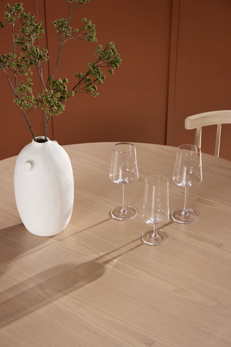 Flora runder Esstisch - white - wash/Gummi - Holz - Runde Esstische - ALVAHOME